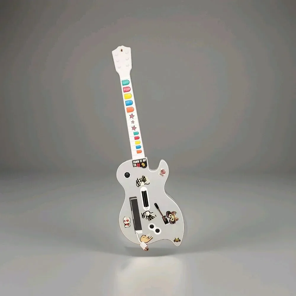Nintendo Wii Wireless Guitar Hero Shredmaster Dreamgear White Video Game Guitar